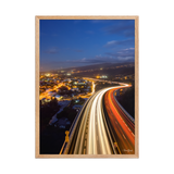 Affiche de La Réunion La Route des Tamarins de Nuit 50 × 70 cm / Oak - photographie Franck Grondin