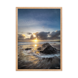 Affiche de La Réunion Coucher de Soleil sur Bois Blanc 50 × 70 cm / Oak - photographie Franck Grondin