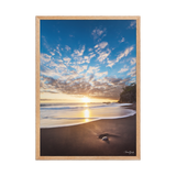 Affiche de La Réunion Coucher de Soleil sur le Ti Sable 50 × 70 cm / Oak - photographie Franck Grondin