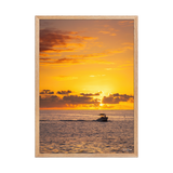 Affiche de La Réunion Retour au Port au Soleil Couchant 50 × 70 cm / Oak - photographie Franck Grondin