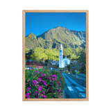 Affiche de La Réunion L'Église Notre-Dame-des-Neiges de Cilaos 50 × 70 cm / Oak - photographie Franck Grondin