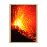 Affiche de La Réunion Éruption de Février 2015 50 × 70 cm / Oak - photographie Franck Grondin