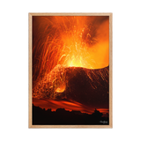 Affiche de La Réunion Éruption de Mai 2015 50 × 70 cm / Oak - photographie Franck Grondin