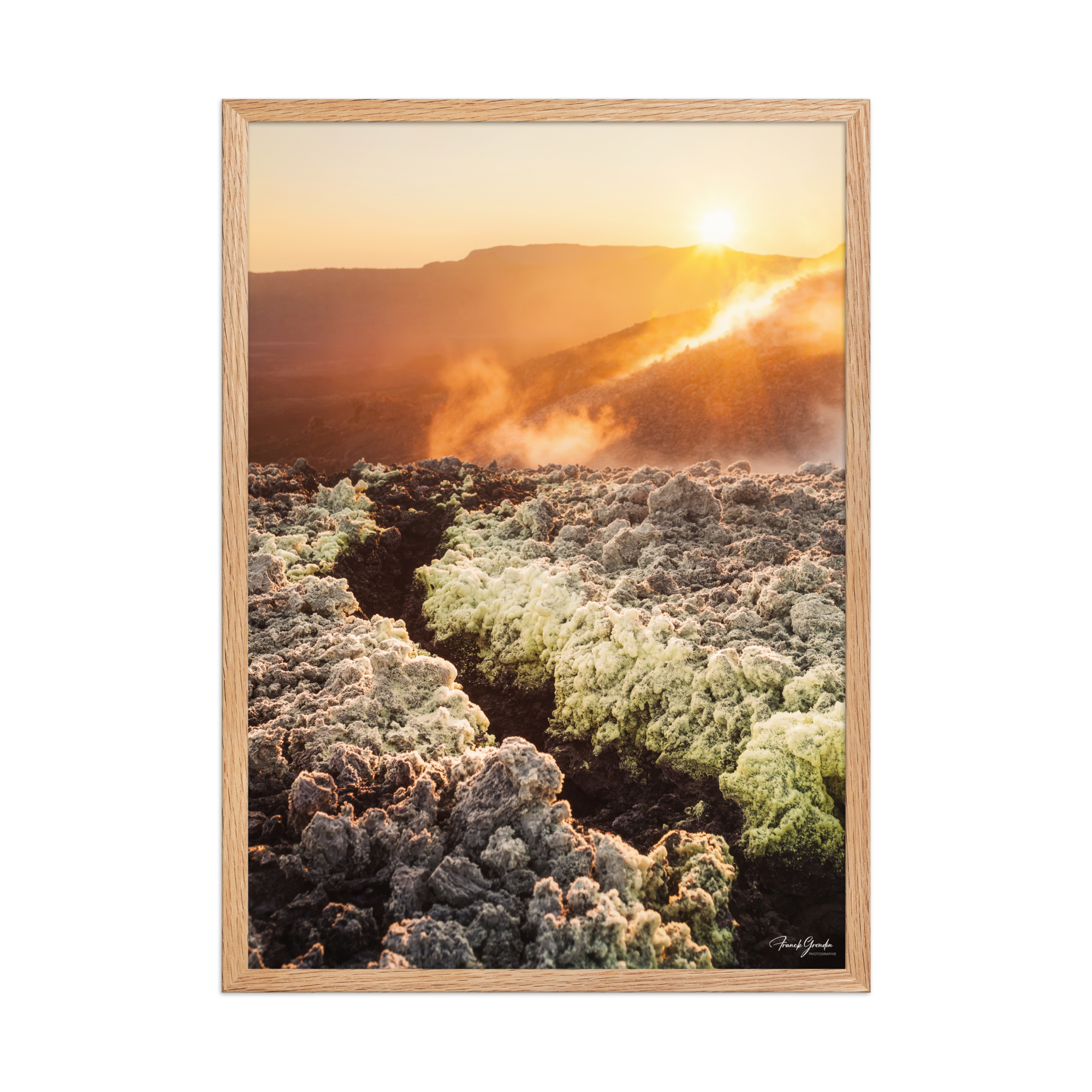 Affiche de La Réunion Éruption d'Août 2015 50 × 70 cm / Oak - photographie Franck Grondin