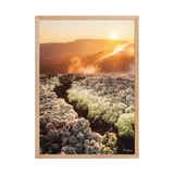Affiche de La Réunion Éruption d'Août 2015 50 × 70 cm / Oak - photographie Franck Grondin