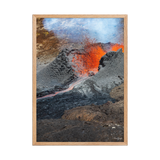 Affiche de La Réunion Le Piton de la Fournaise vu du Ciel 50 × 70 cm / Oak - photographie Franck Grondin