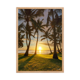 Affiche de La Réunion Cocotiers de Grande Anse 50 × 70 cm / Oak - photographie Franck Grondin