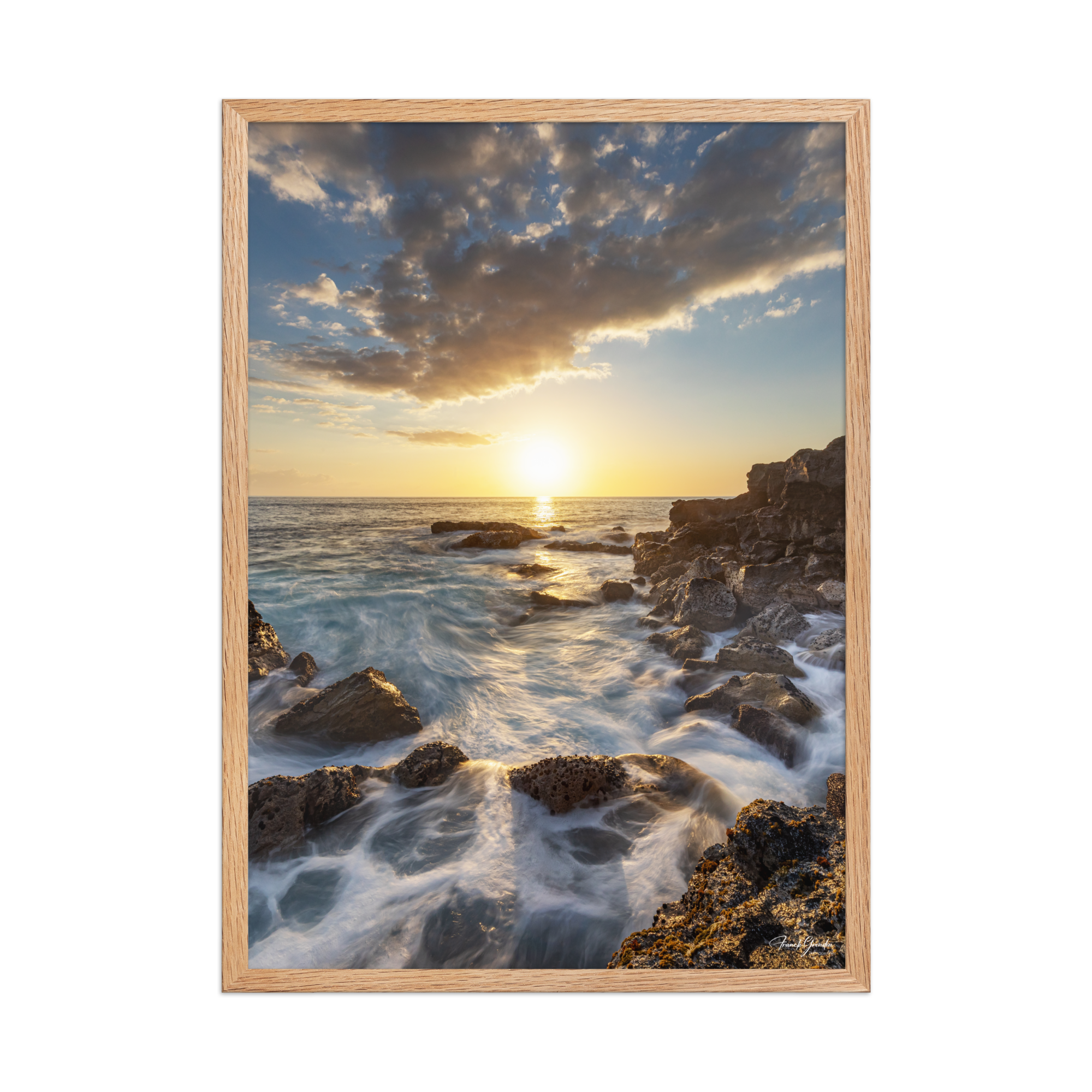 Affiche de La Réunion Crépuscule près du Gouffre 50 × 70 cm / Oak - photographie Franck Grondin