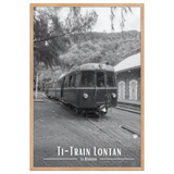 Affiche de La Réunion Ti-Train Lontan Noir & Blanc 61 × 91 cm / Oak - Univile
