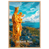 Affiche de Marseille La Bonne Mère 61 × 91 cm / Oak - Univile