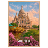 Affiche de Paris Sacré-Cœur – Montmartre 61 × 91 cm / Oak - Univile