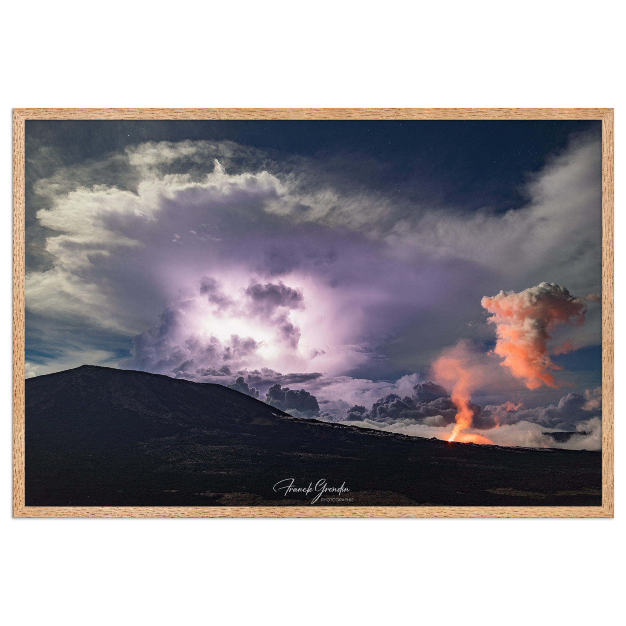 Affiche de La Réunion Tonnerre et Feu 61 × 91 cm / Oak - Univile La Réunion
