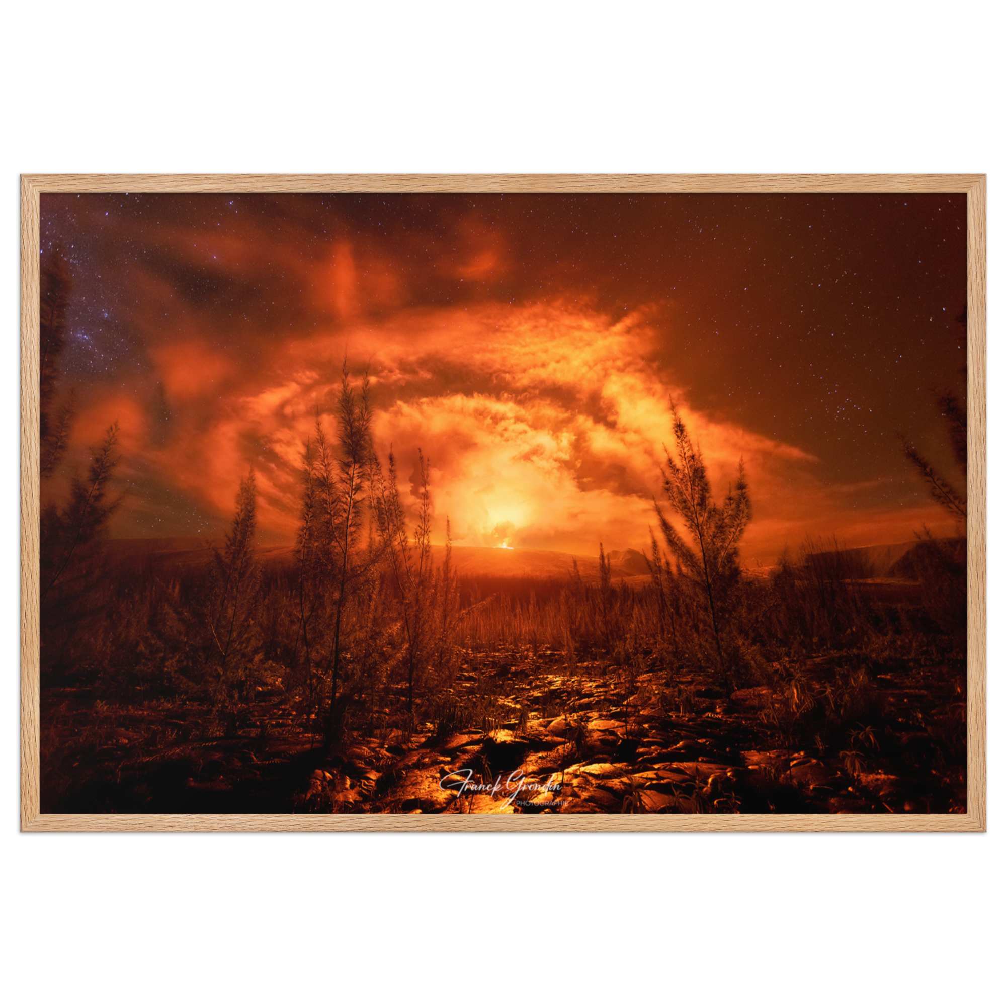 Affiche de La Réunion Le Soleil de Minuit 61 × 91 cm / Oak - Univile La Réunion
