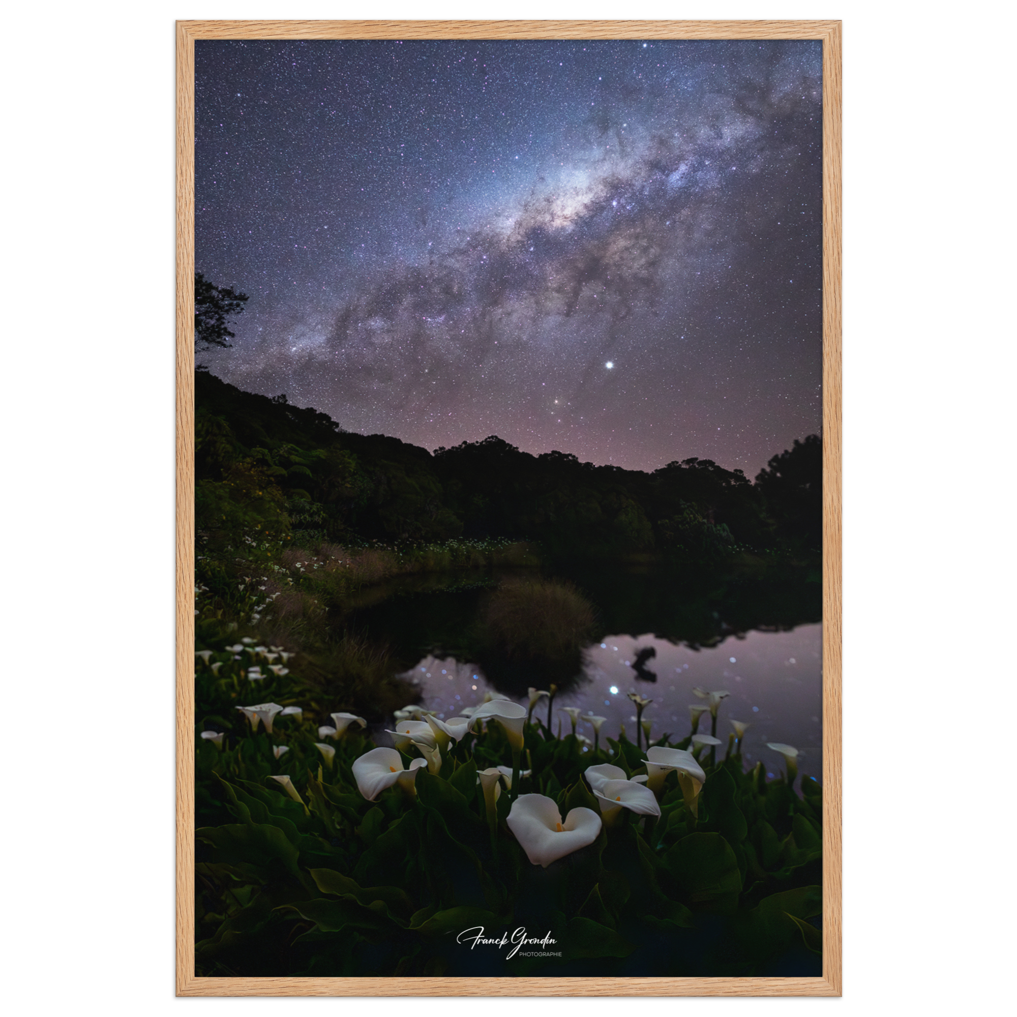 Affiche de La Réunion VOIE LACTEE PITON DE L'EAU 61 × 91 cm / Oak - Univile La Réunion