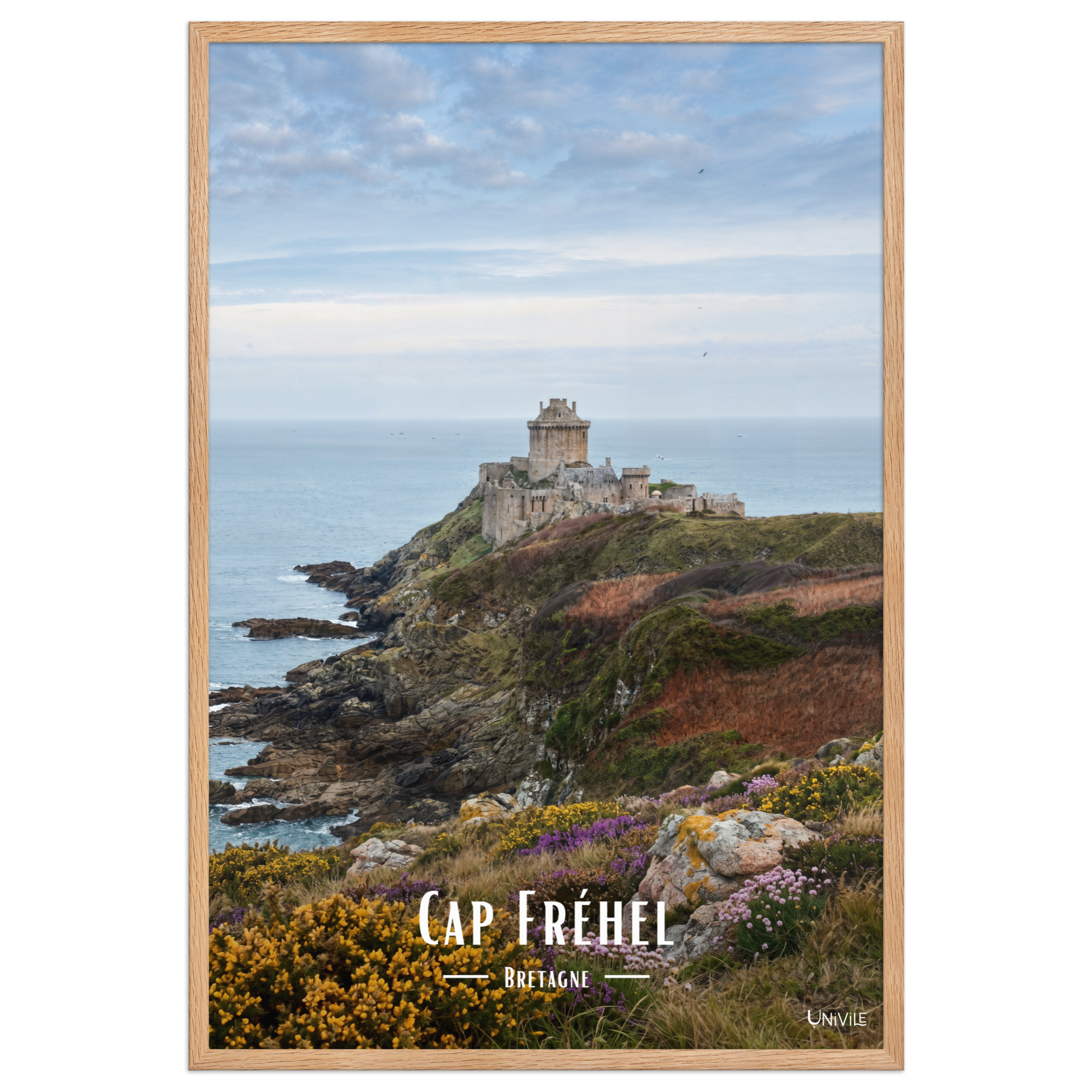 Affiche de Bretagne Cap Fréhel 61 × 91 cm / Oak - Univile Bretagne