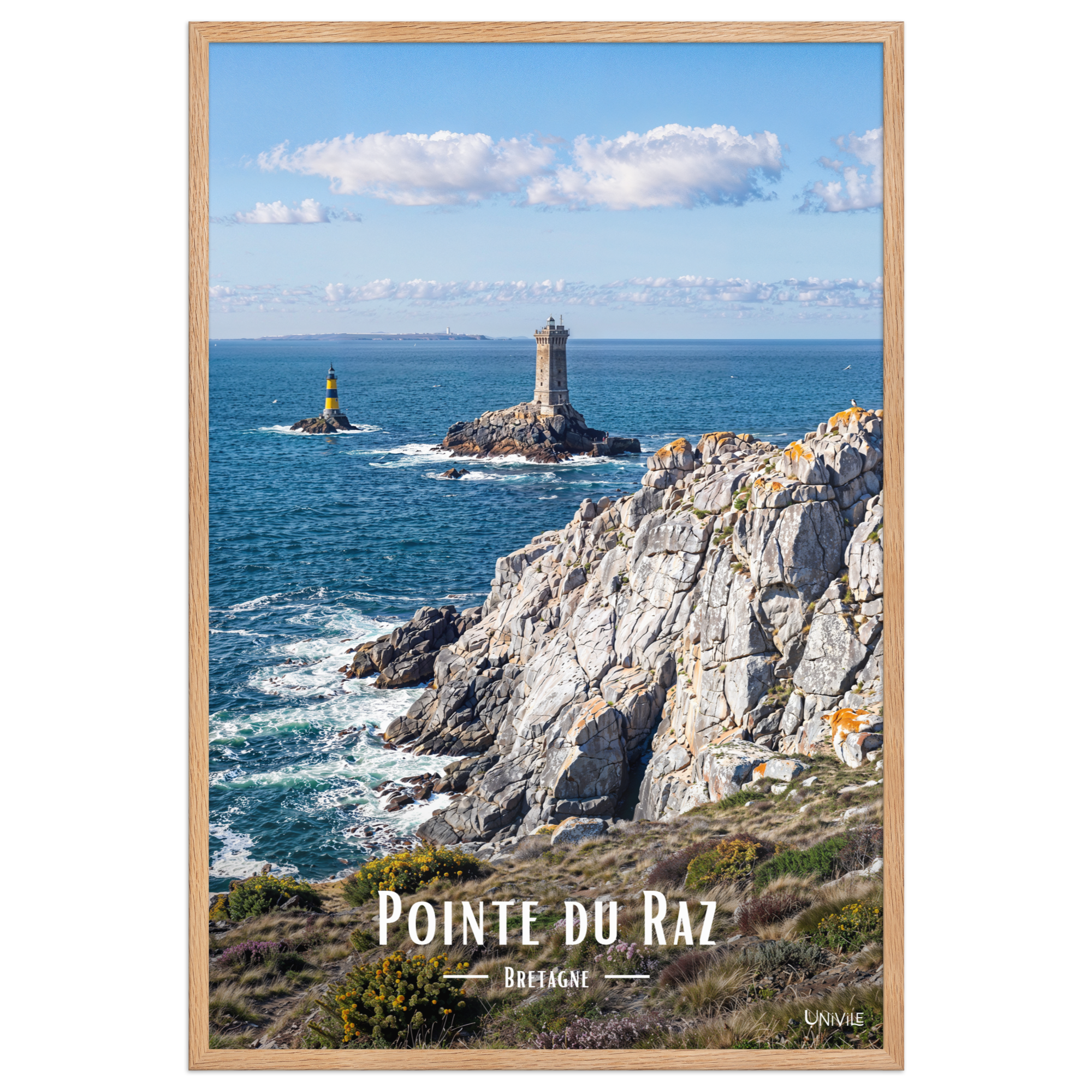 Affiche de Bretagne Pointe du Raz 61 × 91 cm / Oak - Univile Bretagne