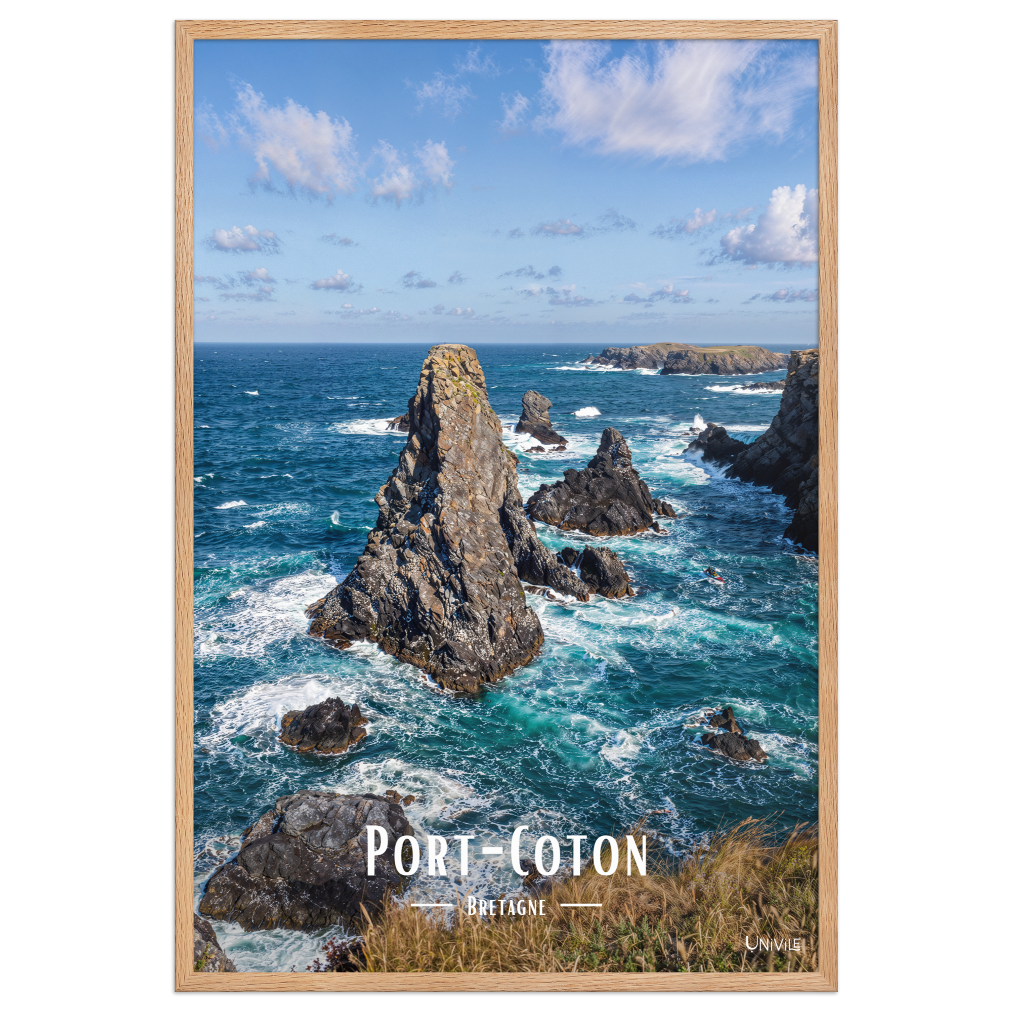 Affiche de Bretagne Port-Coton 61 × 91 cm / Oak - Univile Bretagne