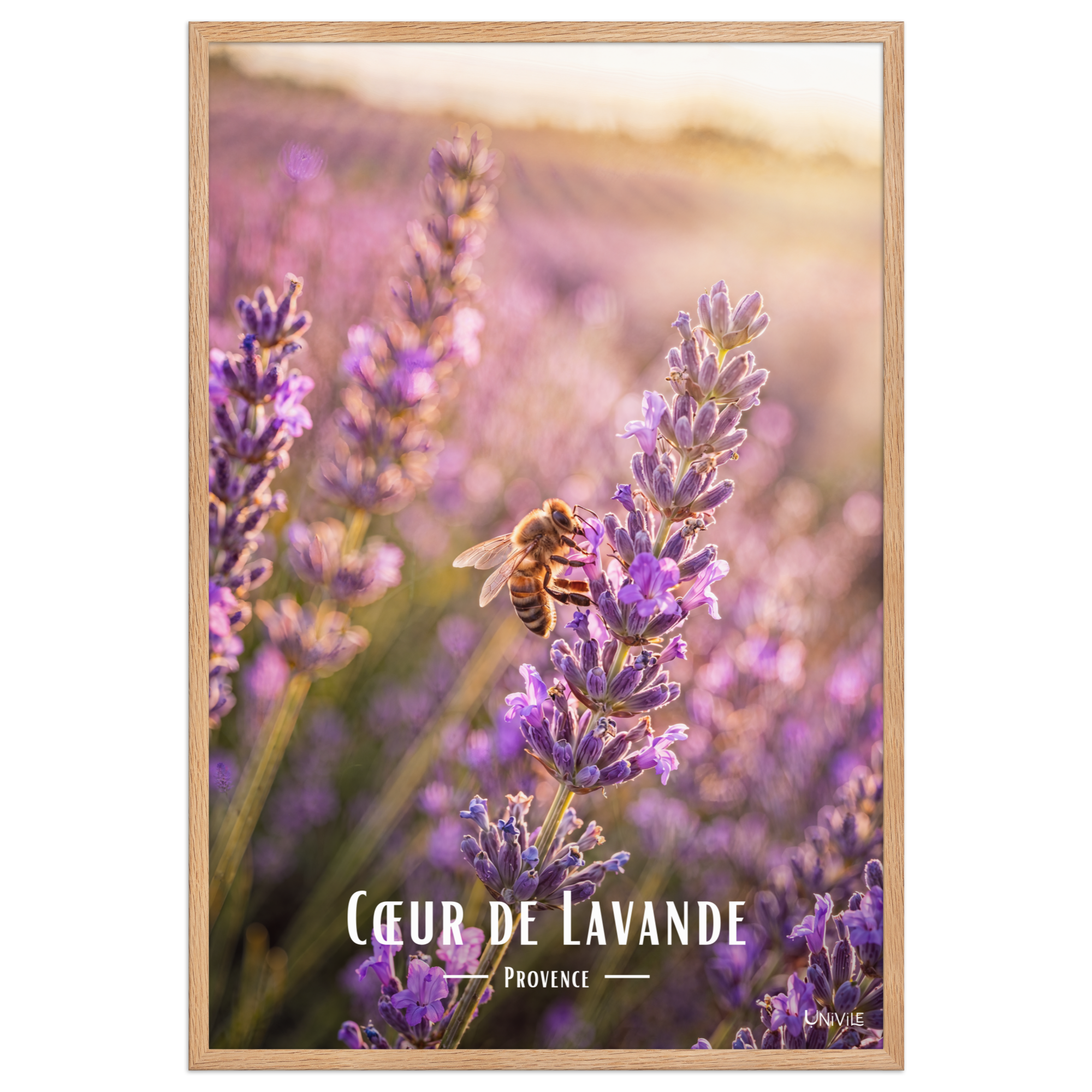 Affiche de Provence Cœur de Lavande 61 × 91 cm / Oak - Univile Provence