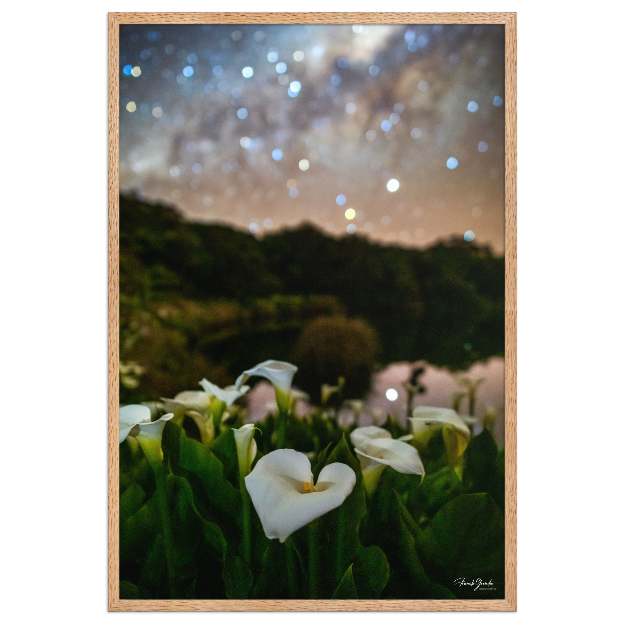 Affiche de La Réunion Arums du Piton de l'Eau 61 × 91 cm / Oak - photographie Franck Grondin
