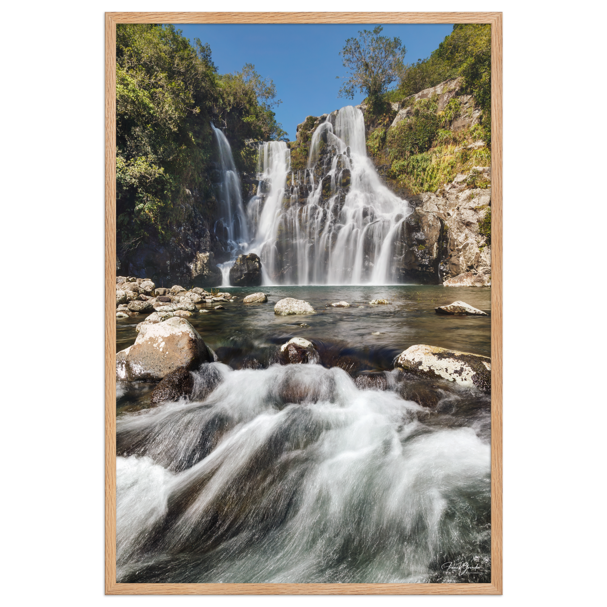 Affiche de La Réunion Cascade du Bassin Carrosse 61 × 91 cm / Oak - photographie Franck Grondin