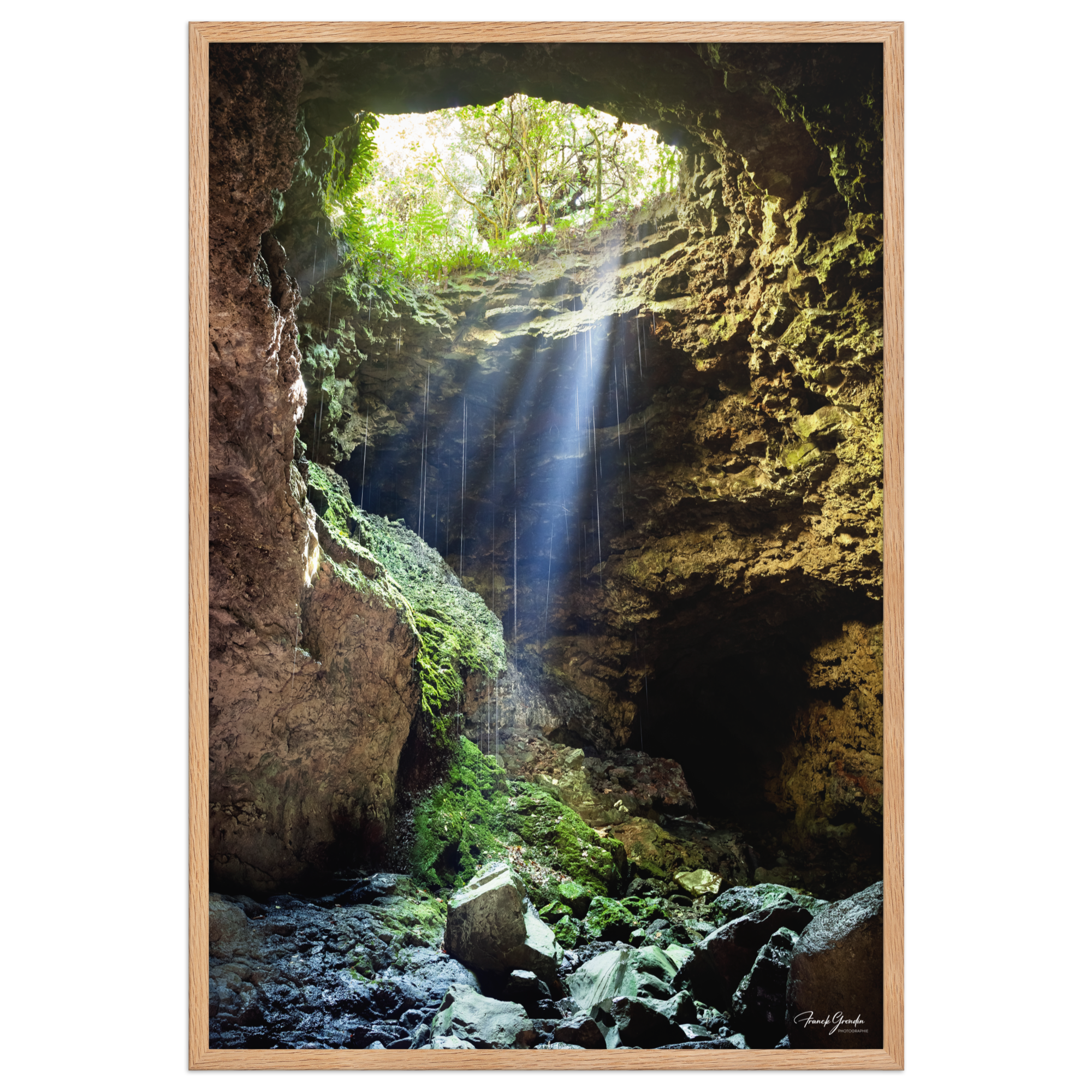 Affiche de La Réunion Caverne du Mapou 61 × 91 cm / Oak - photographie Franck Grondin