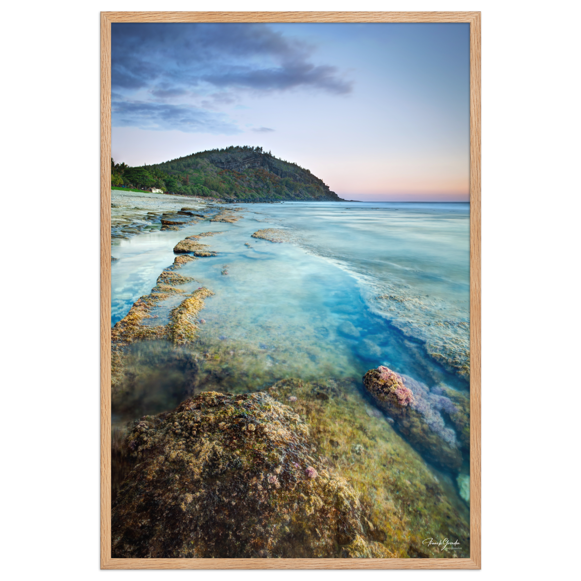 Affiche de La Réunion Crépuscule sur le Piton de Grande Anse 61 × 91 cm / Oak - photographie Franck Grondin
