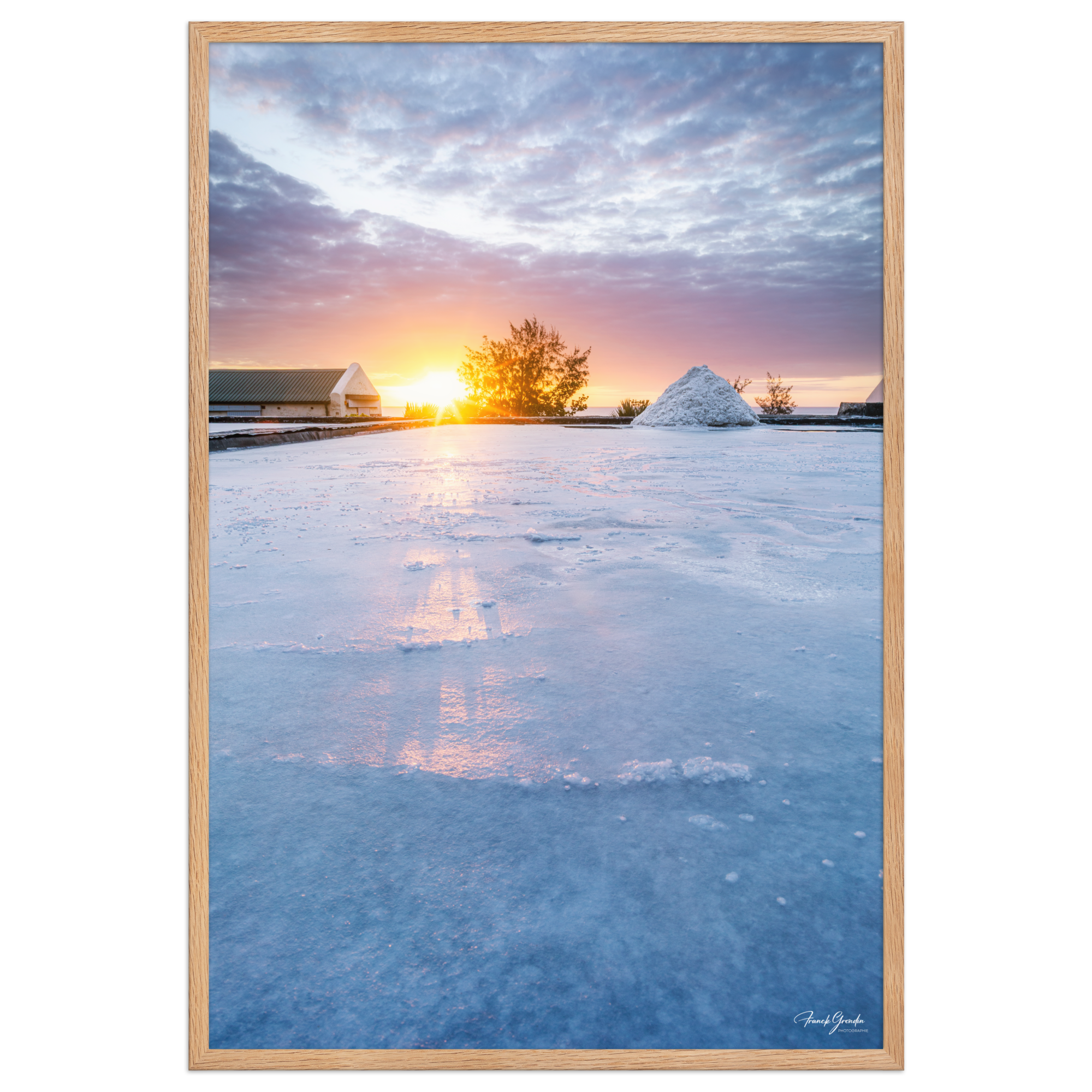 Affiche de La Réunion Les Salines de la Pointe au Sel 61 × 91 cm / Oak - photographie Franck Grondin
