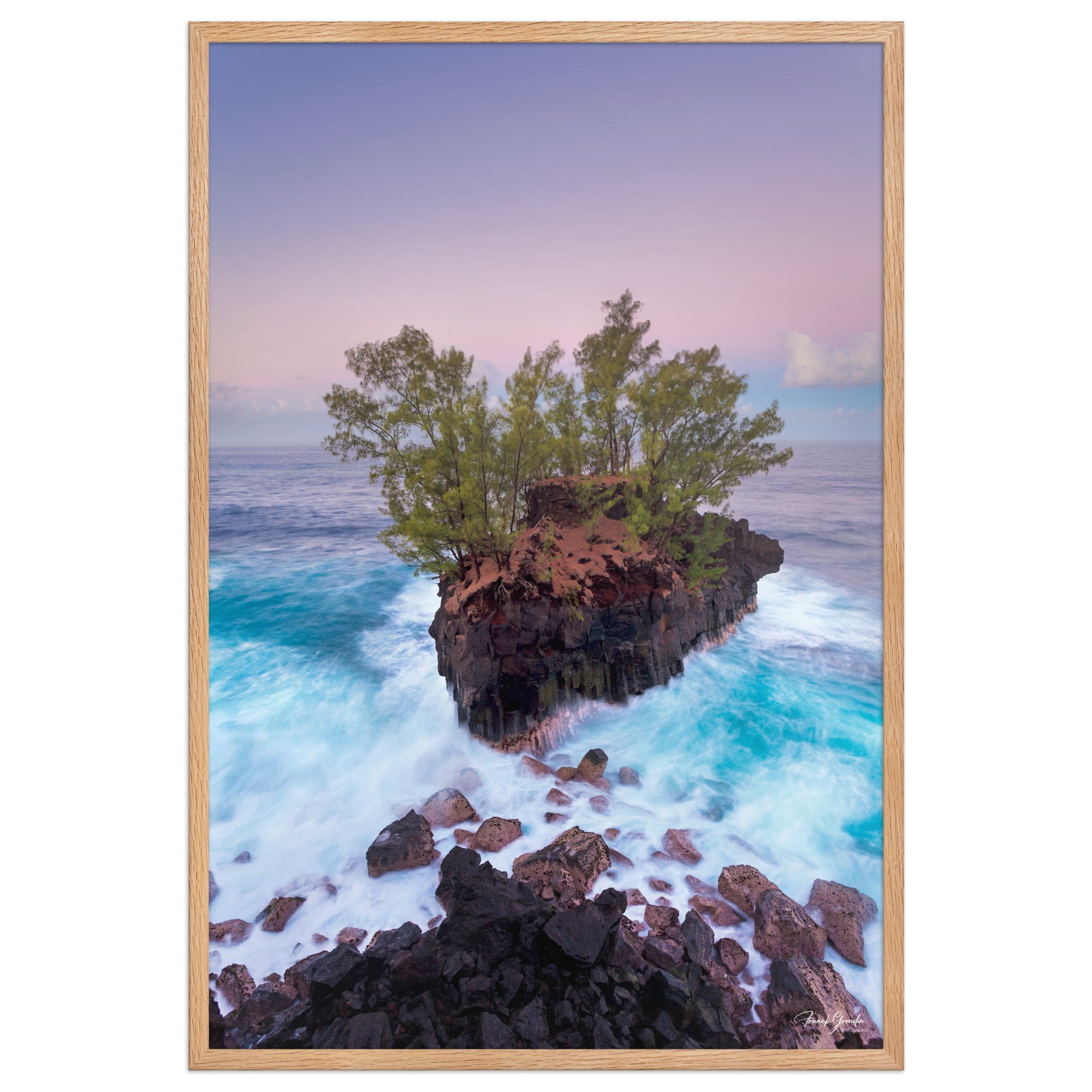 Affiche de La Réunion Le Parc à Cabri à l'Heure Bleue 61 × 91 cm / Oak - photographie Franck Grondin
