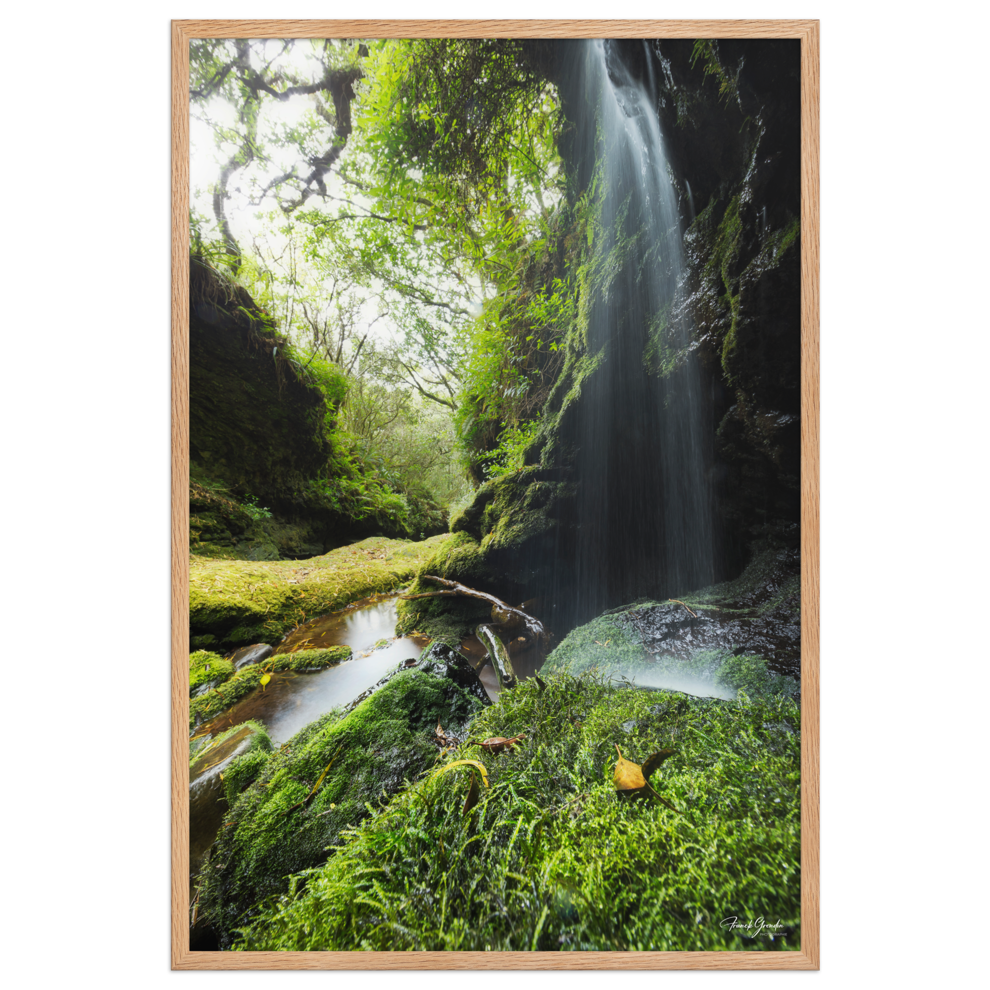 Affiche de La Réunion Cascade de la Ravine Citron Galet 61 × 91 cm / Oak - photographie Franck Grondin
