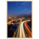 Affiche de La Réunion La Route des Tamarins de Nuit 61 × 91 cm / Oak - photographie Franck Grondin