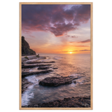 Affiche de La Réunion Crépuscule au Cap Champagne 61 × 91 cm / Oak - photographie Franck Grondin