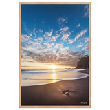 Affiche de La Réunion Coucher de Soleil sur le Ti Sable 61 × 91 cm / Oak - photographie Franck Grondin