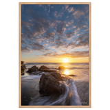 Affiche de La Réunion Coucher de Soleil à la Pointe du Diable 61 × 91 cm / Oak - photographie Franck Grondin