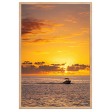 Affiche de La Réunion Retour au Port au Soleil Couchant 61 × 91 cm / Oak - photographie Franck Grondin