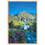 Affiche de La Réunion L'Église Notre-Dame-des-Neiges de Cilaos 61 × 91 cm / Oak - photographie Franck Grondin