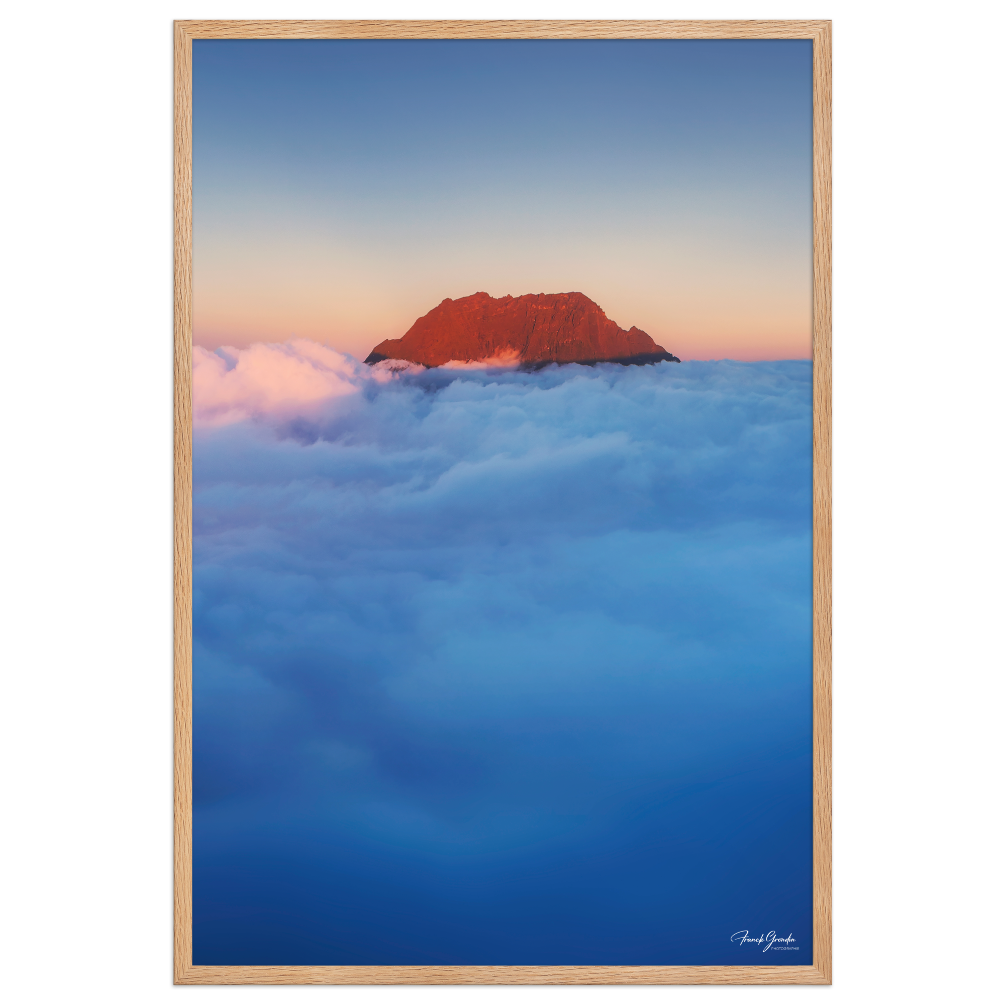 Affiche de La Réunion Gros Morne, Mer de Nuages 61 × 91 cm / Oak - photographie Franck Grondin