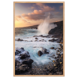 Affiche de La Réunion Coucher de Soleil à la Pointe des Châteaux 61 × 91 cm / Oak - photographie Franck Grondin