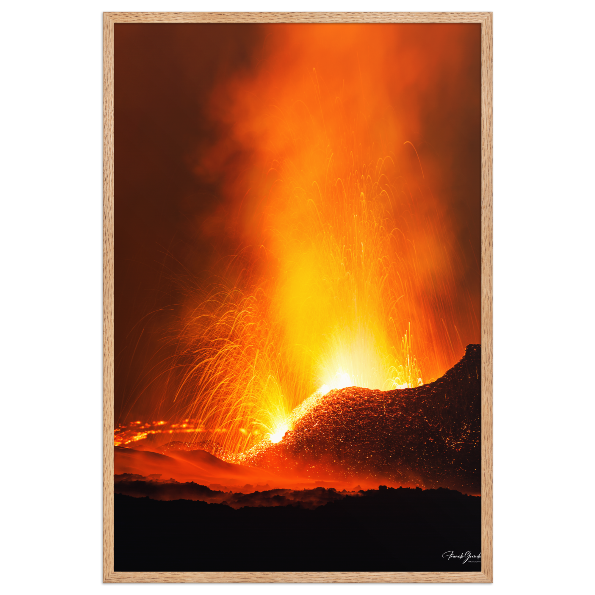 Affiche de La Réunion Fontaines de Lave, Mai 2015 61 × 91 cm / Oak - photographie Franck Grondin