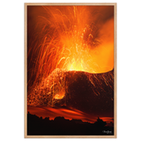 Affiche de La Réunion Éruption de Mai 2015 61 × 91 cm / Oak - photographie Franck Grondin