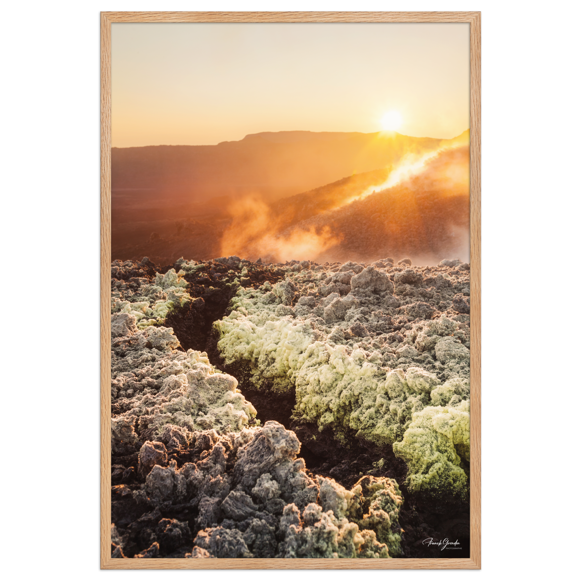 Affiche de La Réunion Éruption d'Août 2015 61 × 91 cm / Oak - photographie Franck Grondin