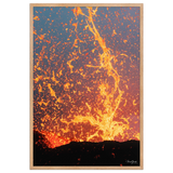 Affiche de La Réunion Fontaine de Lave, Août 2015 61 × 91 cm / Oak - photographie Franck Grondin