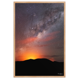 Affiche de La Réunion Éruption sous les Étoiles, Février 2019 61 × 91 cm / Oak - photographie Franck Grondin