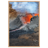 Affiche de La Réunion Le Piton de la Fournaise vu du Ciel 61 × 91 cm / Oak - photographie Franck Grondin