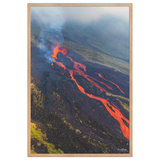 Affiche de La Réunion Éruption d'Octobre 2019 61 × 91 cm / Oak - photographie Franck Grondin