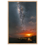 Affiche de La Réunion La Fournaise sous la Voie Lactée 61 × 91 cm / Oak - photographie Franck Grondin