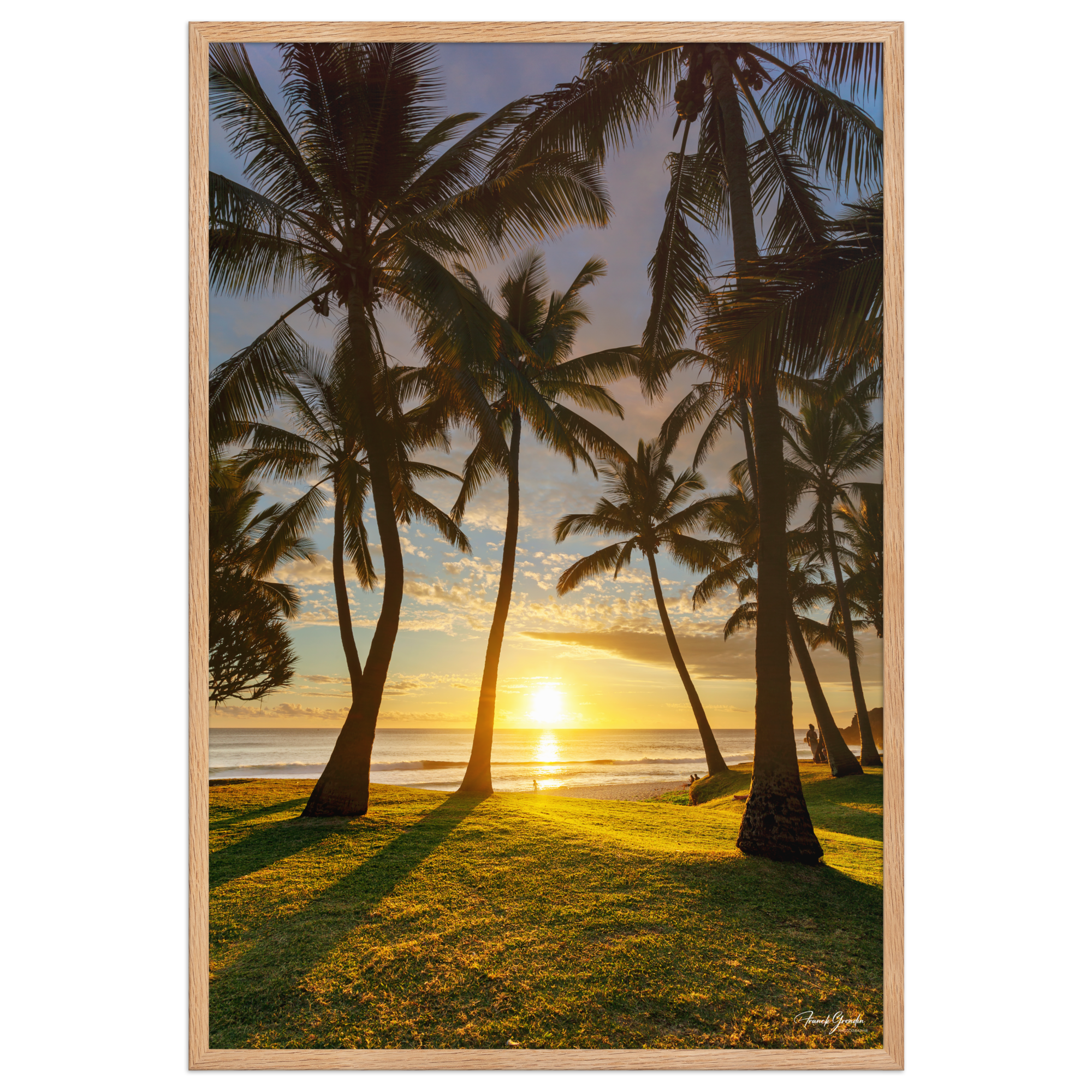 Affiche de La Réunion Cocotiers de Grande Anse 61 × 91 cm / Oak - photographie Franck Grondin