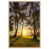 Affiche de La Réunion Cocotiers de Grande Anse 61 × 91 cm / Oak - photographie Franck Grondin