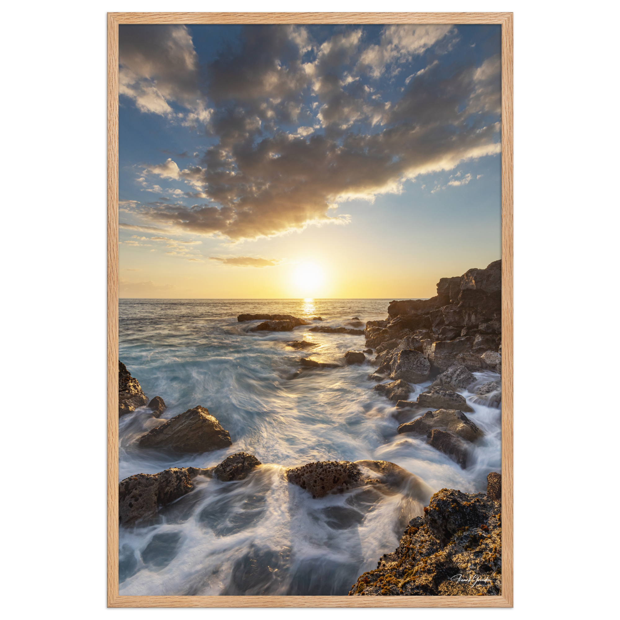 Affiche de La Réunion Crépuscule près du Gouffre 61 × 91 cm / Oak - photographie Franck Grondin