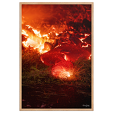 Affiche de La Réunion Éruption de Février 2026 61 × 91 cm / Oak - photographie Franck Grondin