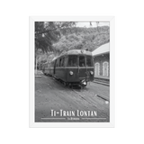 Affiche de La Réunion Ti-Train Lontan Noir & Blanc 30 × 40 cm / Blanc - Univile